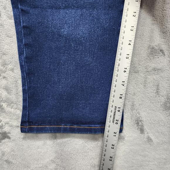 Enjoy Denim Jeans Womens 20 Blue High Rise Crop Capri Skinny Leg Stretch Denim - Picture 14 of 16